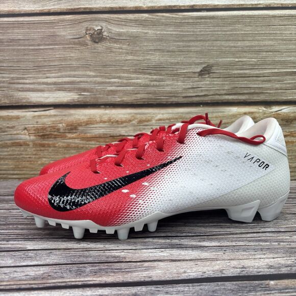 Size 13.5 Nike Vapor Untouchable Speed 3 TD Football Cleats White Red AO3034-108 main image 7